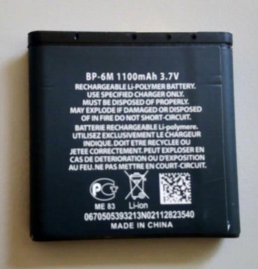 FOR NOKIA BP-6M Battery For models 6233 6280 6288 9300 N73 N93