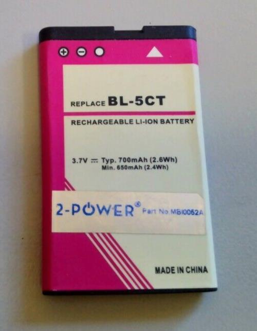 FOR NOKIA 3720 Classic - 6303i - C5 Unbranded Battery (BL-5CT 650mAh)