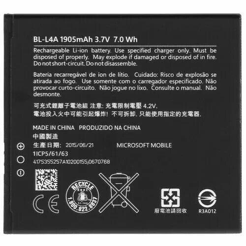 BL-L4A Nokia/Microsoft Battery Lumia 535 - 1905mAh