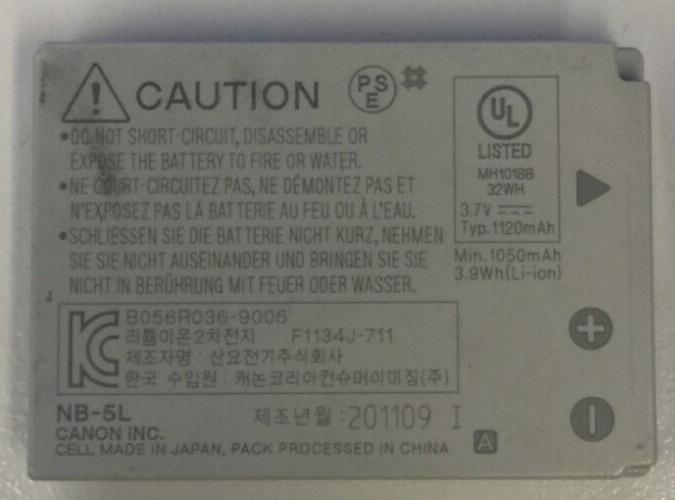 NEW Original Canon NB-5L Battery for Digital 900 820 800 2000 910 SX220 SX200 IS