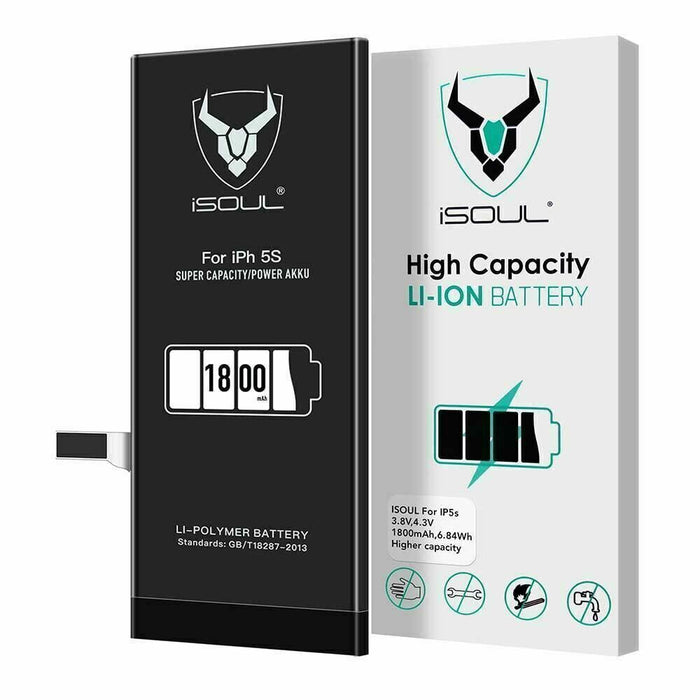 iSoul Replacement Battery Compatible for iPhone 5s Li-Polymer 1800 mAh