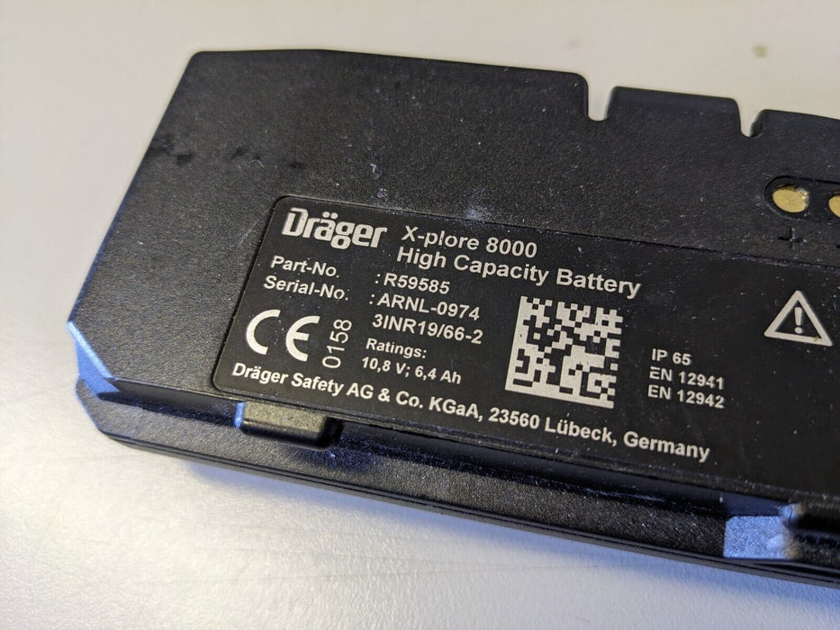 Drager X-plore 8000 High Capacity Battery R59585 10.8V 6.4Ah