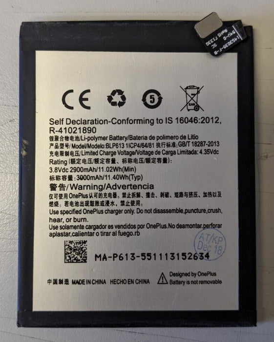 Replacement BLP613 Battery 3000mAh for OnePlus Three NEW