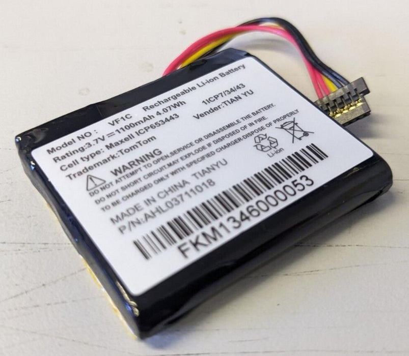 TomTom VF1C Battery 1100mAh for TomTom Go 1000 NEW