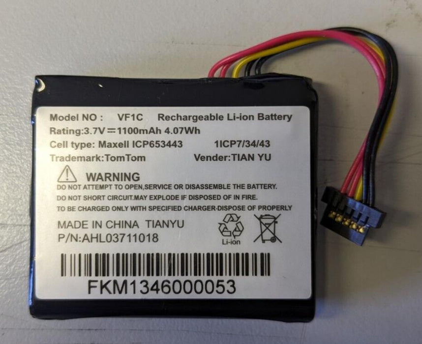 TomTom VF1C Battery 1100mAh for TomTom Go 1000 NEW