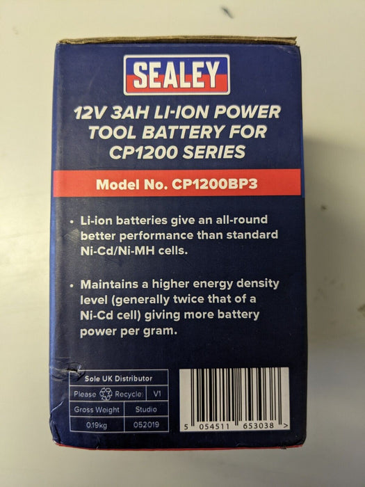 Sealy CP1200BP3 Power Tool Battery 12V 3Ah Lithium-ion for SV12 Series