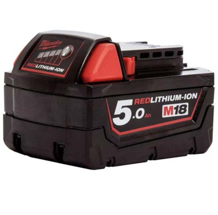 Genuine Milwaukee M18B5 18V Red Lithium-ion 5.0Ah Battery 4932430483 Boxed