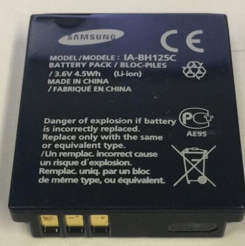 Battery 1000mAh Type IA-BH125C/WWD For Samsung HMX-R10 HMX-R10BP HMXR10BNXXA