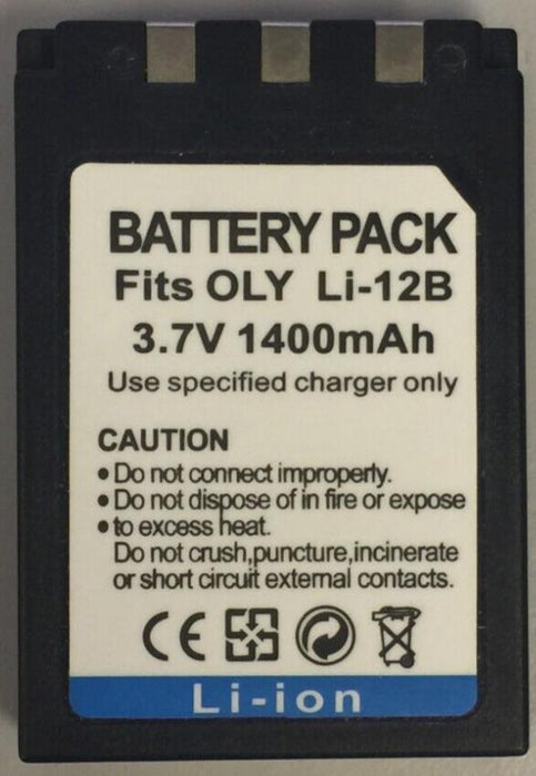 Battery For OLYMPUS LI-12B Camera Battery 1400mAh