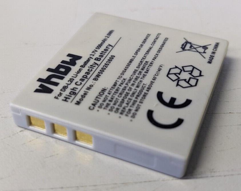 Replacement DB-L20 550mAh Battery for SANYO Xacti NEW