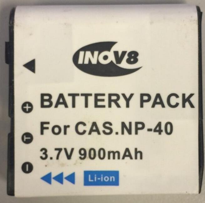Replacement Battery for Casio NP-40, NP-40DCA, NP-40DBA, Exilim Zoom 900mAh
