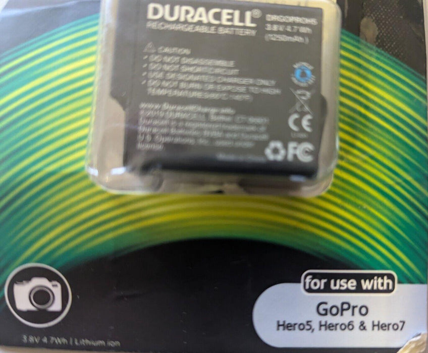 DRGOPROH5-X2 Duracell Camera Battery 3.8V 1250mAh (Pack of 2)