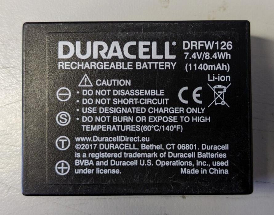 Replacement NP-W126 Battery 1140mAh for Fuji USED