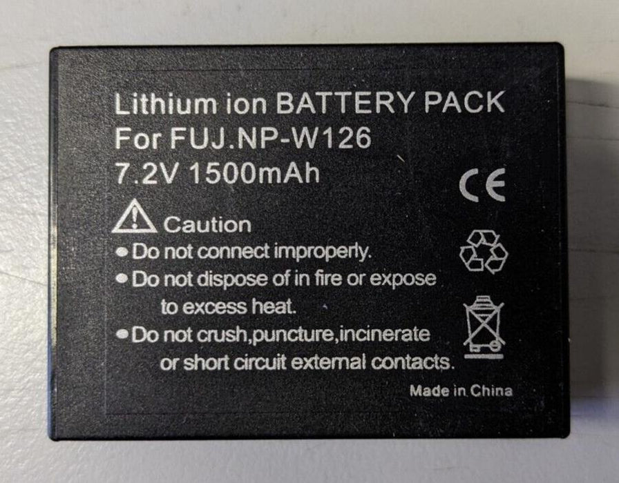 Replacement NP-W126 Battery 1500mAh for Fuji NEW