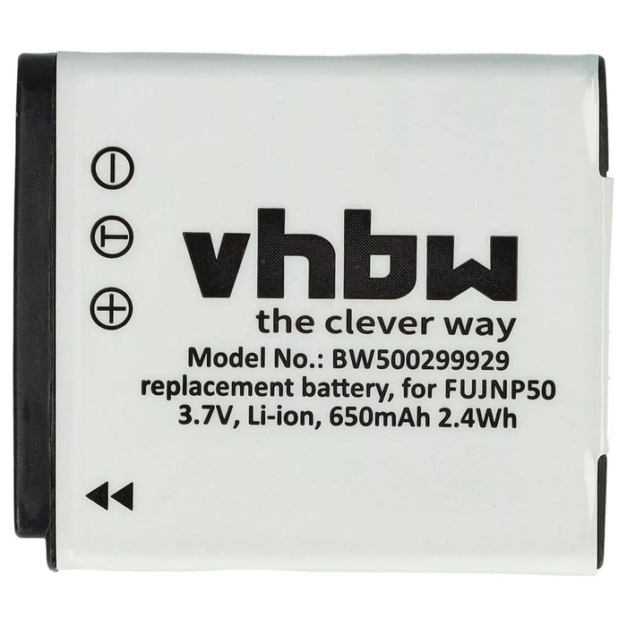Battery for Fuji / Fujifilm NP-50  3.7V 650mAh  2.4Wh