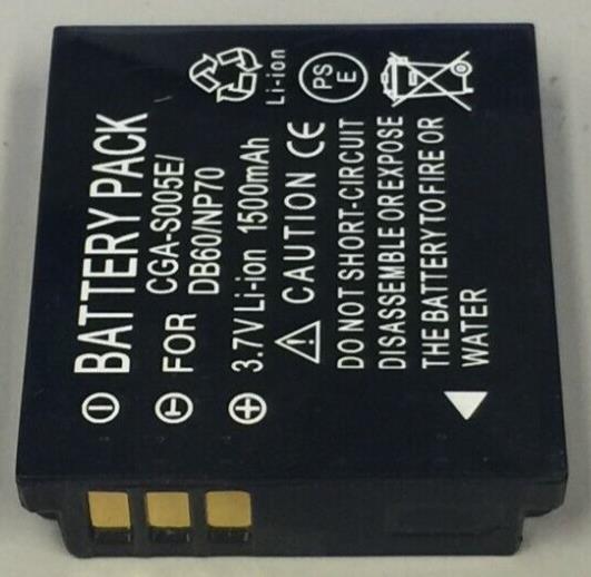 Battery for Panasonic CGA-S005 DMW-BCC12 CGA-S005E/1B CGA-S005E 1500mAh