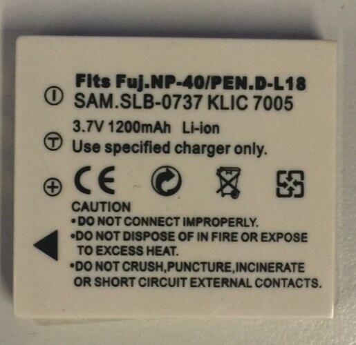 Replacement Battery for Fujifilm NP-40 1200mAh