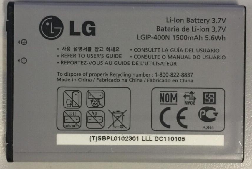 LGIP-400N Genuine Battery LG GW620 GT540 GW820 GW880 GM750 P500 OPTI