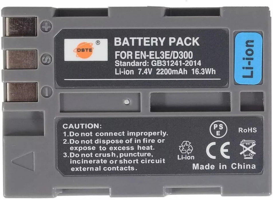 En-El3E Rechargeable Li-Ion Battery for Nikon D30, D50, D70, D70S, D90, D80, D