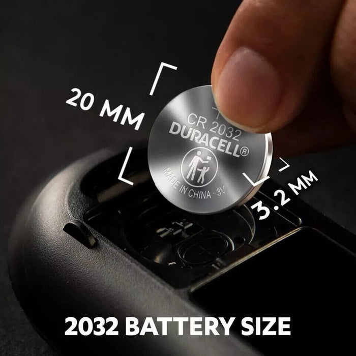 4 PCS DURACELL DL/CR 2032 3V Lithium Coin Cell Battery Batteries