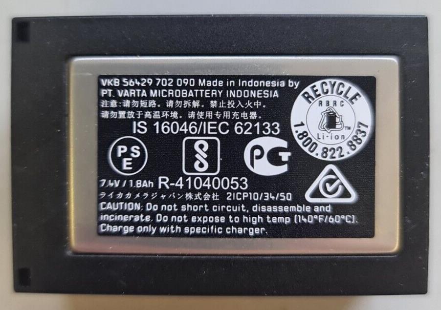 Leica BP-SCL2 Camera Battery 1800mAh R-41040053