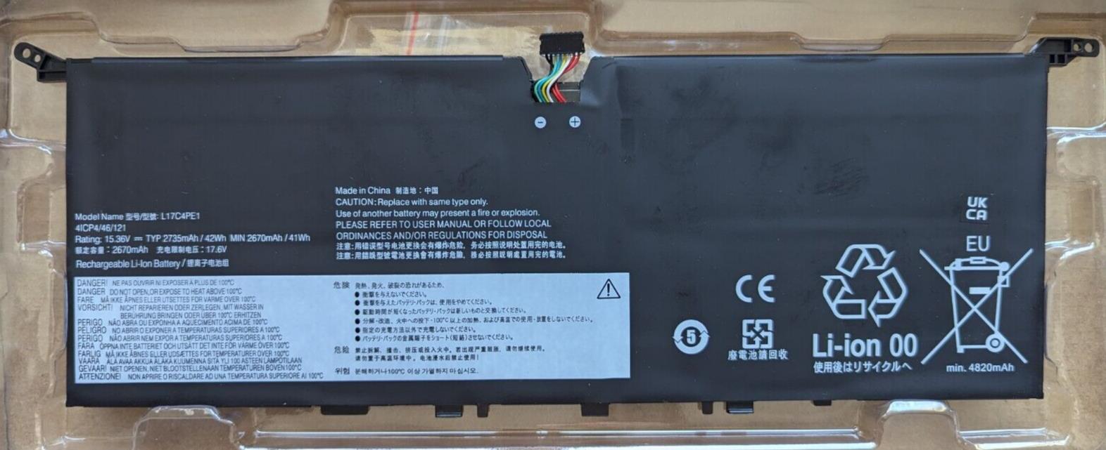 Battery L17C4PE1 for Lenovo Yoga S730-13IWL IdeaPad 730S-13IWL laptop