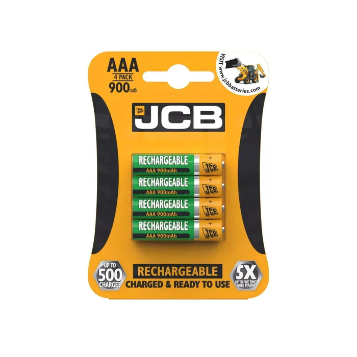 16x JCB AAA RECHARGEABLE BATTERIES 900mAh NiMH Charged Long Life