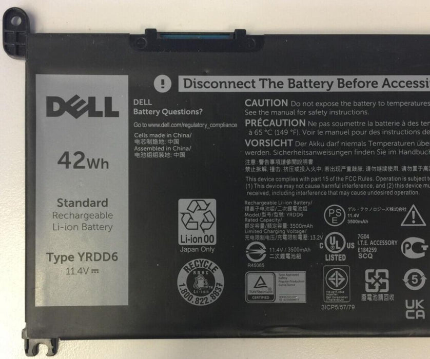YRDD6 Dell Battery Inspiron 15 3000 3493 3582 3583 3593 3793 3501 VM732