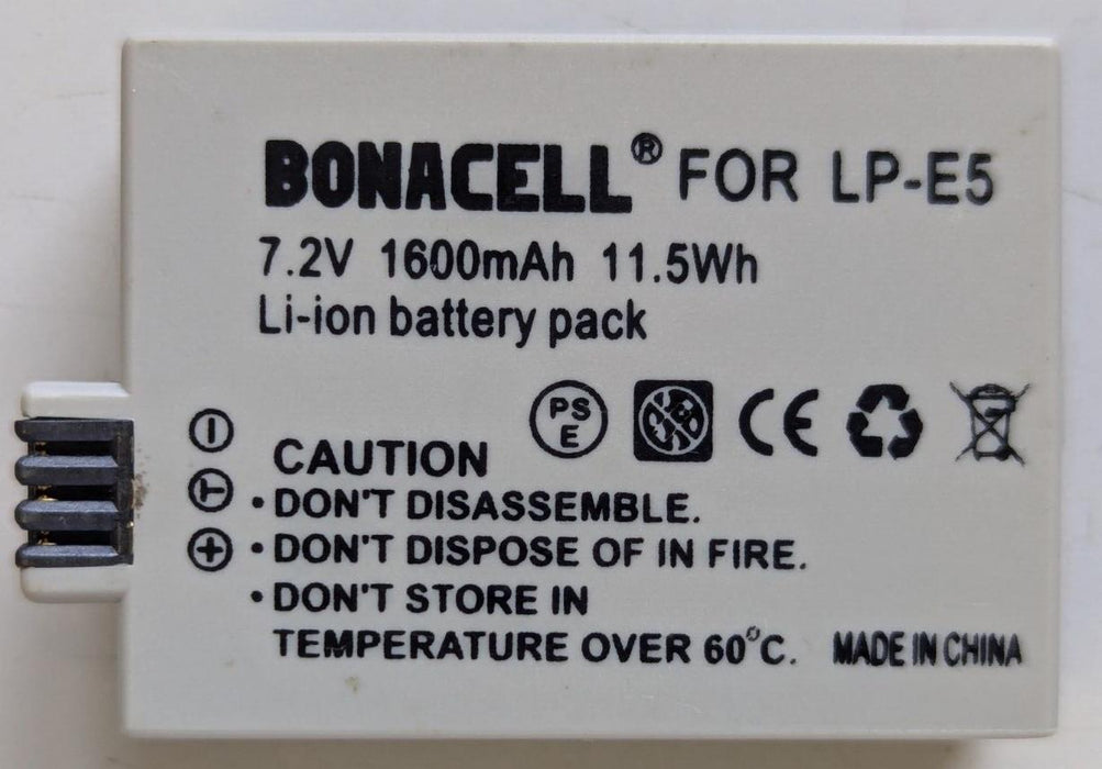 For Canon LP-E5 Battery for EOS Rebel T1i XS XSi 450D 500D 1000D LC-E5E