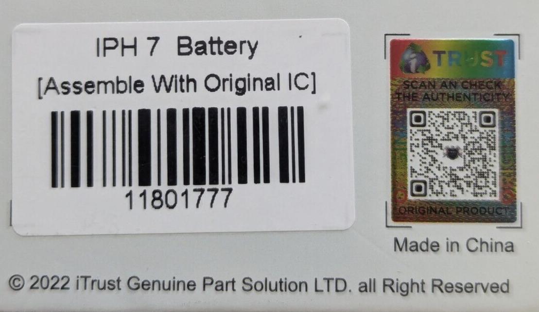 iEnergy FULL CAPACITY Replacement Battery For Apple iPhone 7/7G