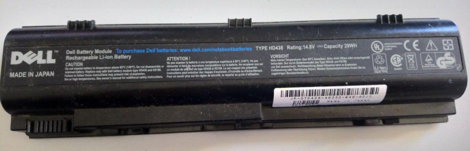 Used Dell HD438 Battery for Inspiron 1300 B120 B130 Latitude 120L KD186 TD429