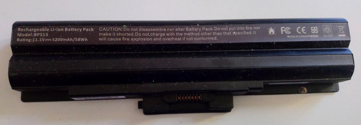 Used Battery for Sony Vaio VGP-BPS13/Q VGP-BPS13A/Q VGP-BPS13B (5200mAh)