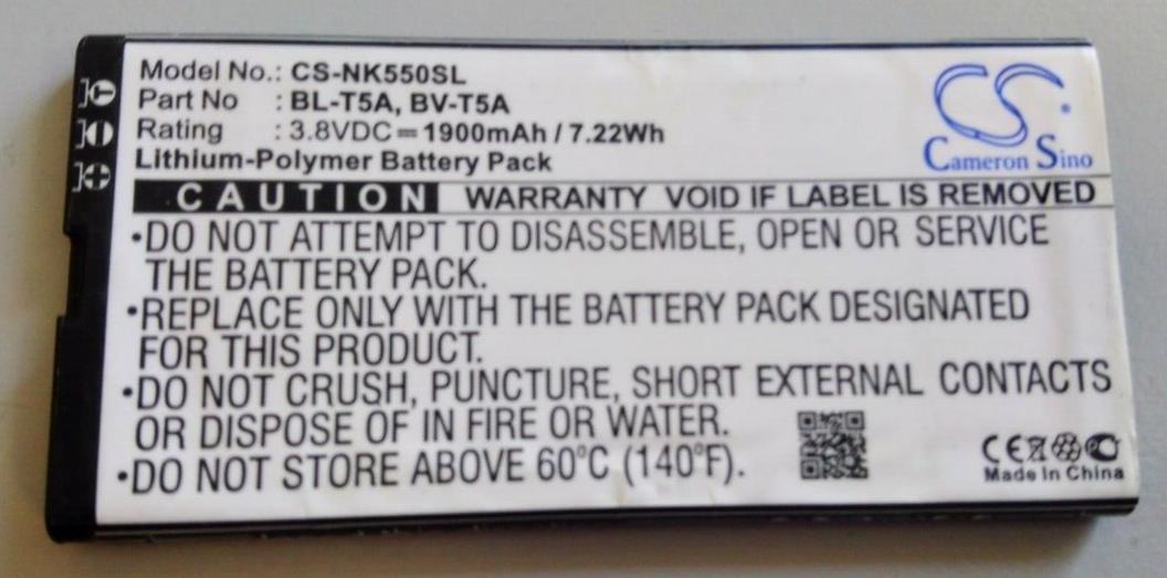 CS-NK550SL Used Battery 1900mAh for Lumia 550