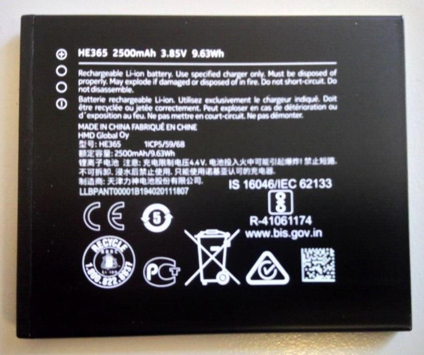 Nokia Used HE365 Battery For NOKIA 1 PLUS TA-1130/1123/1127/1111 / 2500mA
