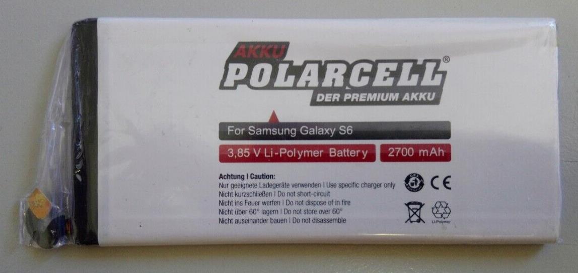 Polarcell Battery For Samsung Galaxy S6 - 2700mAh 3.85V