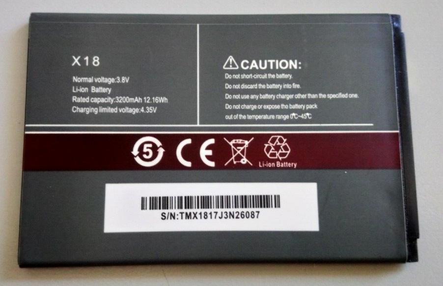 Unbranded Battery For Cubot X18 3200mAh 3.8V 12.16Wh