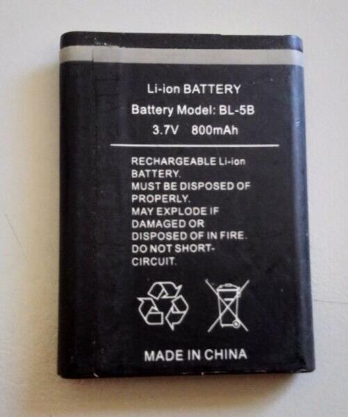 BL-5B NEW Replacement Battery For NOKIA 5500 Sport 5200 5300 5320 N80 6124