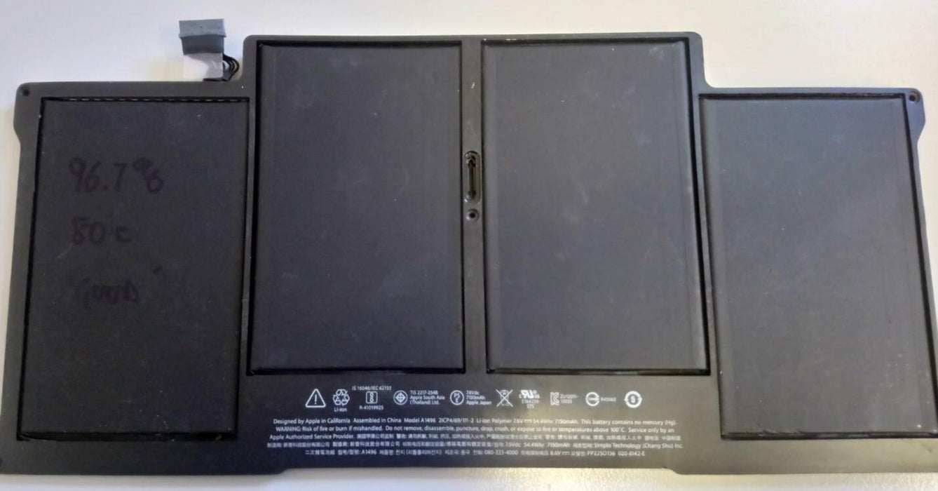 A1496 Used Battery for Apple MacBook Air 13"  (7150mAh)