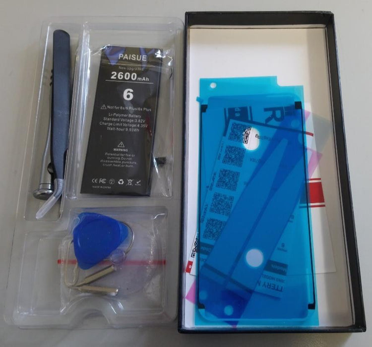 Paisue Replacement Battery for Apple iPhone 6 – 2600mAh - Tools and Adhesive inc