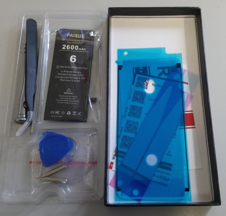 Paisue Replacement Battery for Apple iPhone 6 – 2600mAh - Tools and Adhesive inc