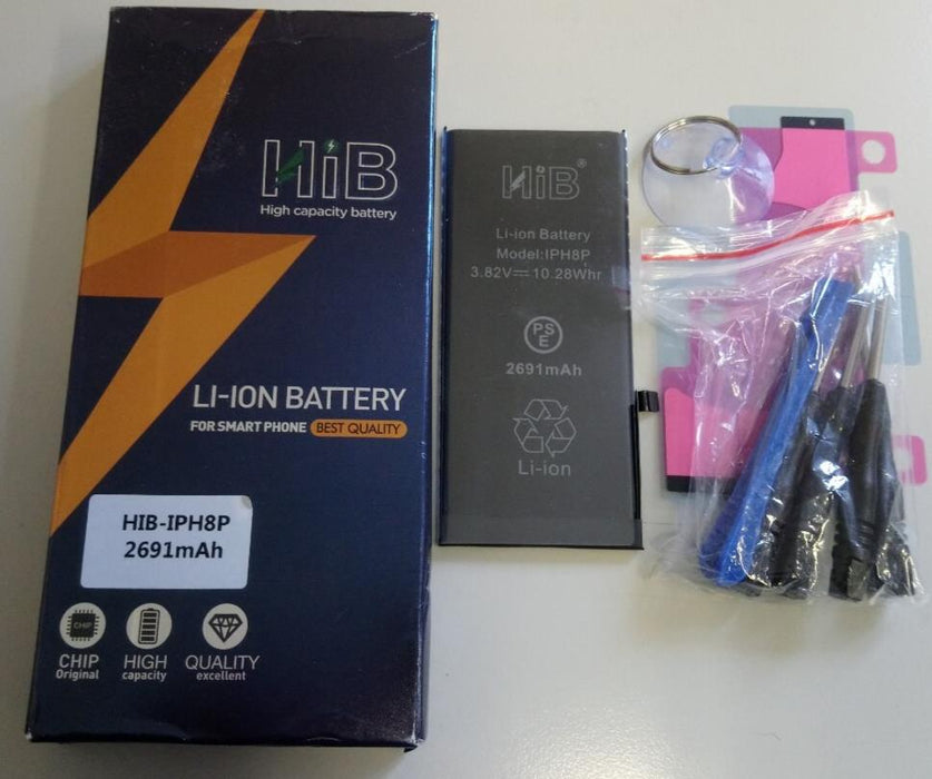 iPhone 8P, 8 Plus Replacement Battery - 2691mAh with Adhesive & Tools