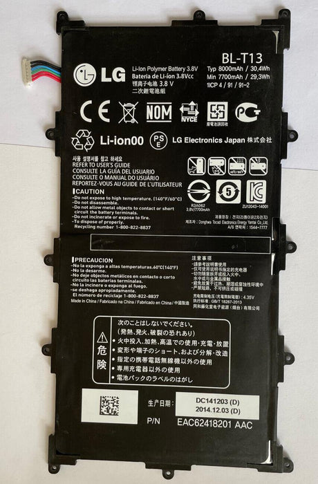 GENUINE BATTERY LG G PAD 10.1 BL-T13 Used