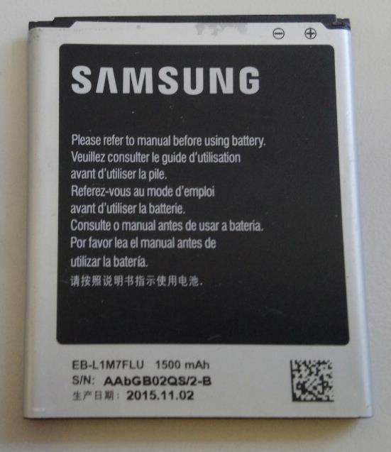 Used Samsung Galaxy S3 Mini GT-I8190 Battery EB-L1M7FLU 4 Pin 1500mAh