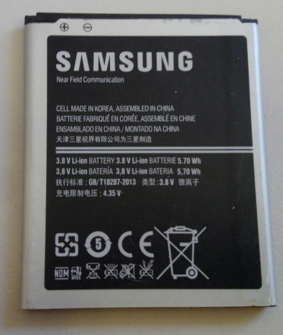 Used Samsung Galaxy S3 Mini GT-I8190 Battery EB-L1M7FLU 4 Pin 1500mAh