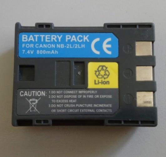 Unbranded Used Battery NB-2LH NB-2L 7.4V 800mAh for Canon EOS 350D