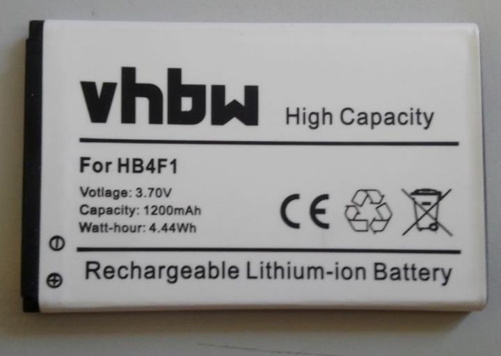 VHBW 1200mAh HB4F1 Battery For Ascend M860 U8000 U8220 U8230 U9120 E5830 E5832