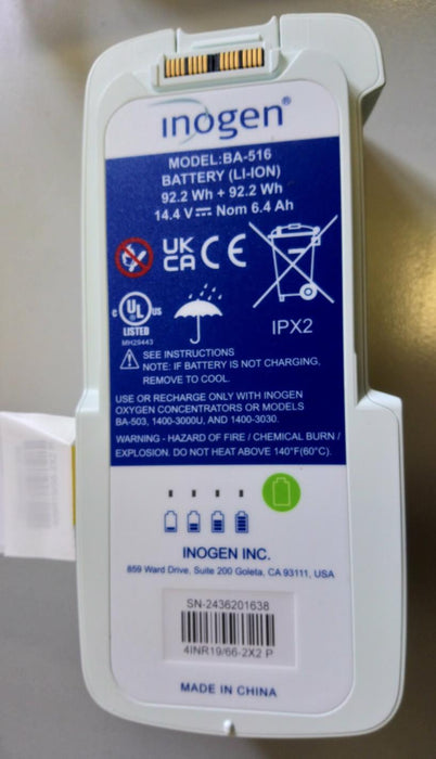 New Inogen 16 Cell Battery (BA-516)