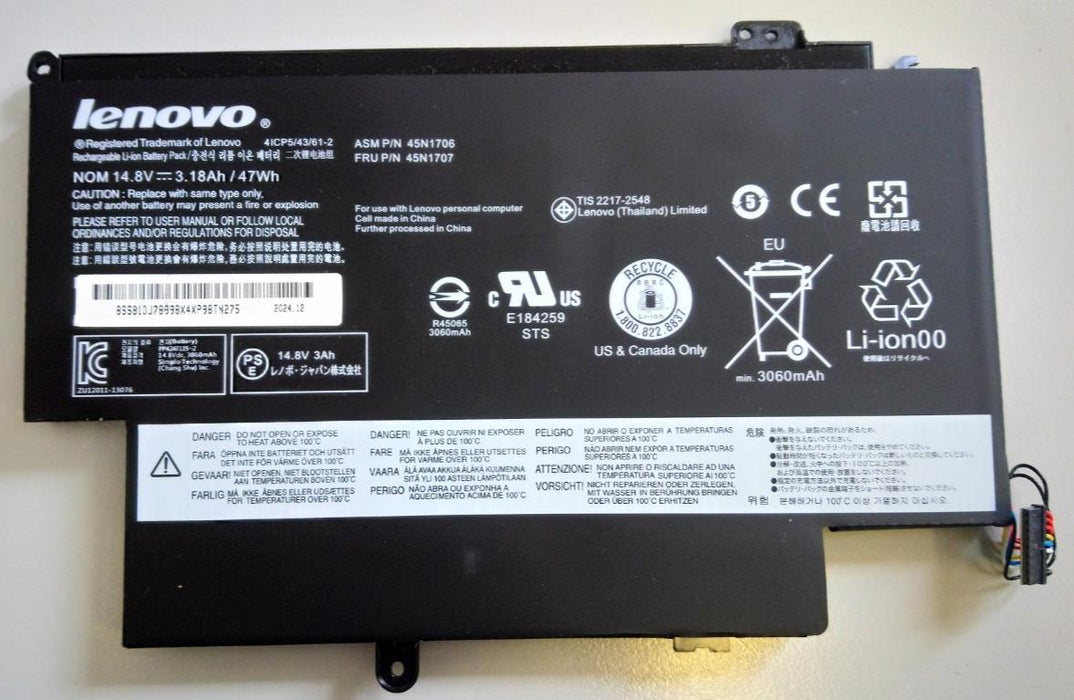 Genuine Lenovo Yoga 12 S1 S240 Original Battery 45N1704 45N1705 45N1706 45N1707