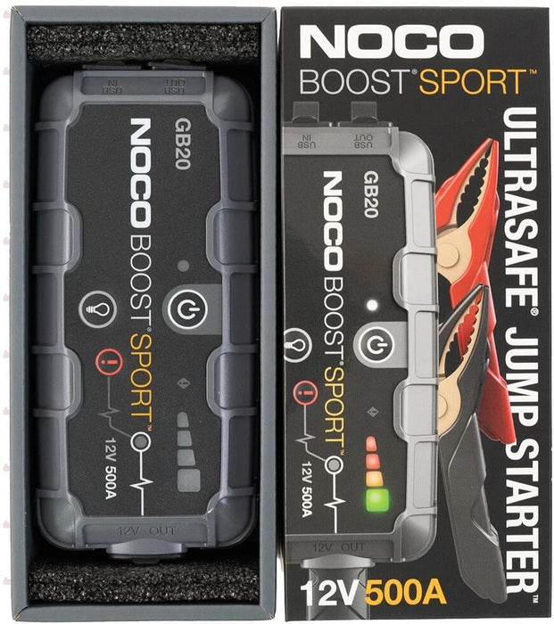 NOCO Boost Sport GB20 500 Amp 12-Volt  Portable Jump Starter Car Battery Booster