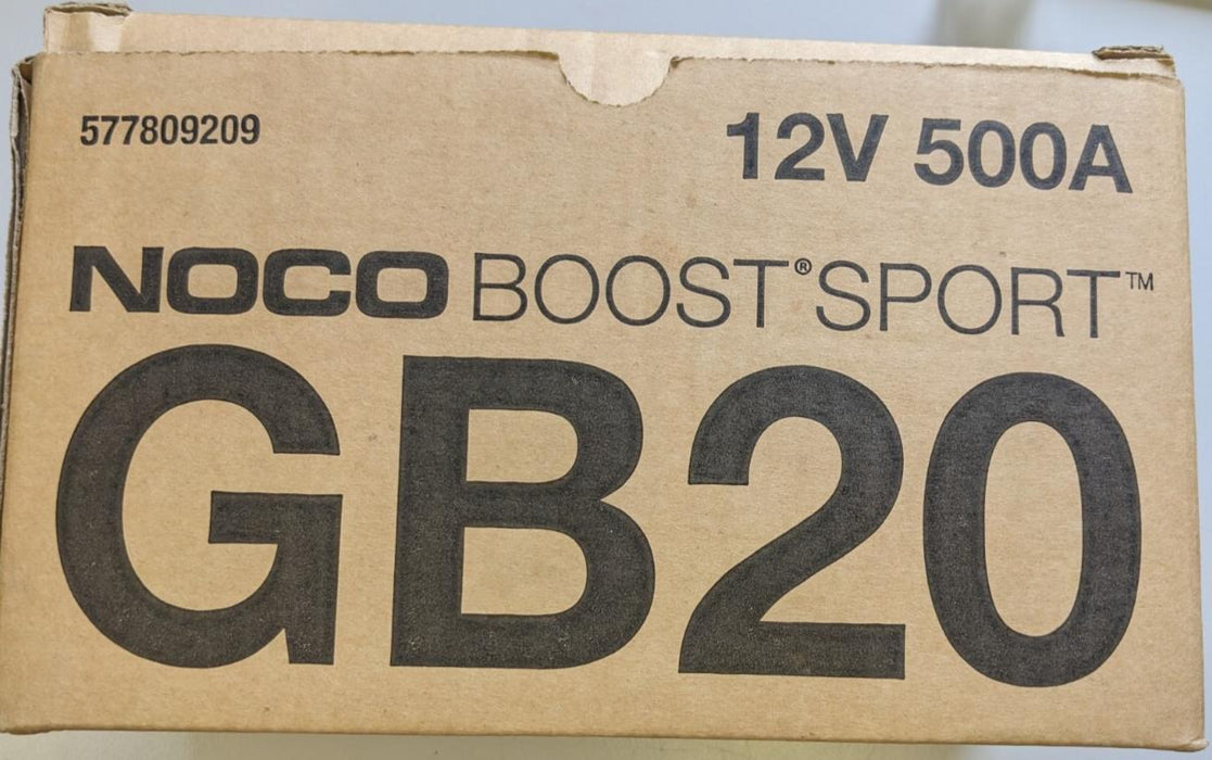 NOCO Boost Sport GB20 500 Amp 12-Volt  Portable Jump Starter Car Battery Booster